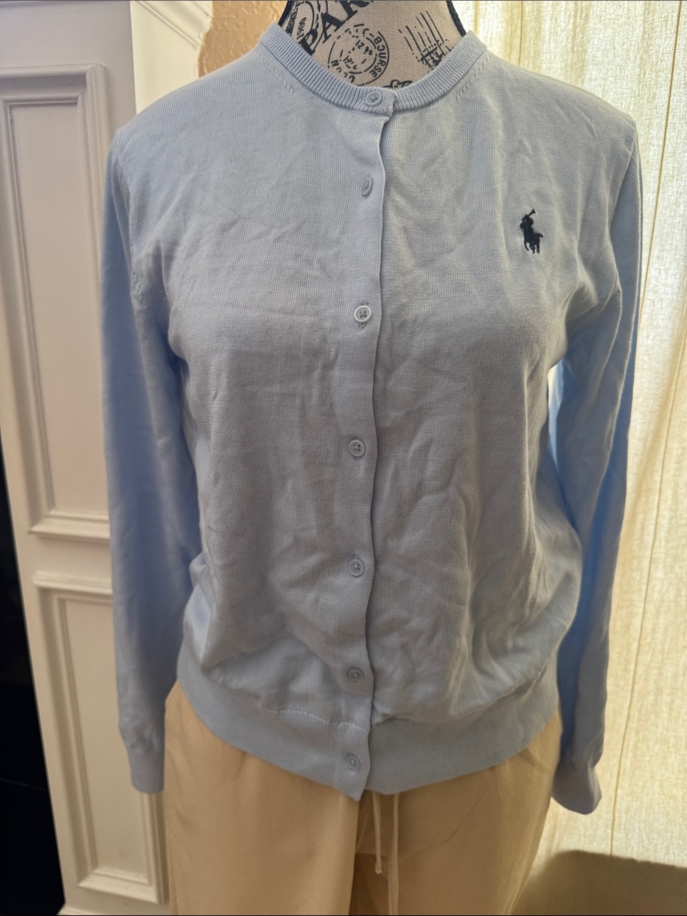 Button Cardigan - Women's Light Blue
